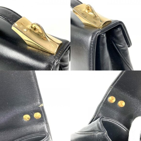 Dior Handbag CD Logo Leather Black - Picture 8 of 9